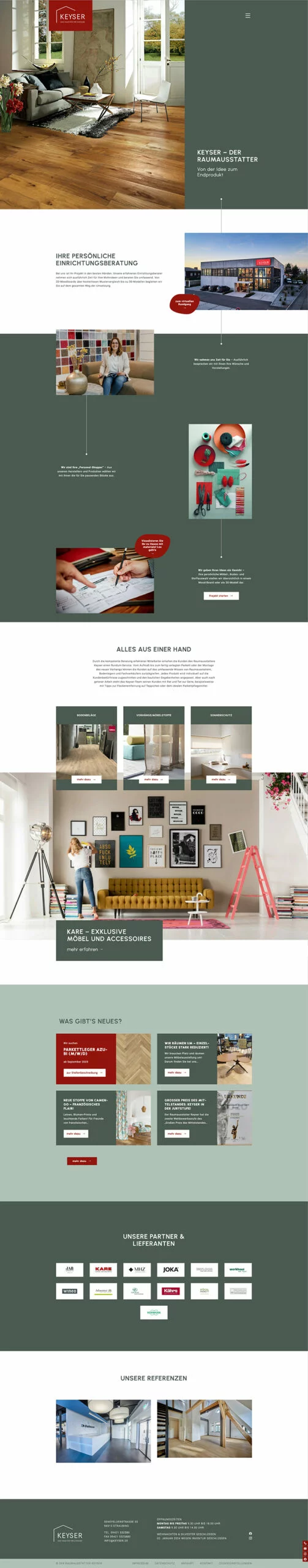 Website Raumausstatter Keyser