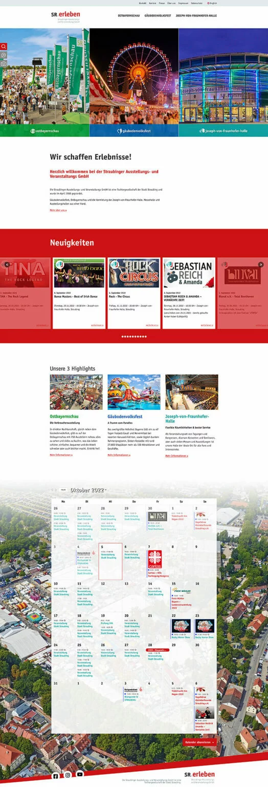 Website Straubinger Ausstellungs- und Veranstaltungs GmbH
