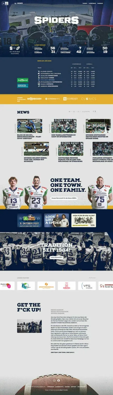 Website Straubing Spiders Football